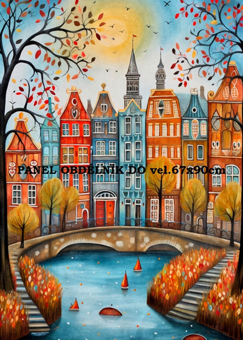 Bavlněný panel Amsterdam 15x20 cm - skladem