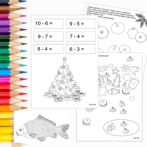 VÁNOCE POČÍTÁNÍ 1-10 PDF