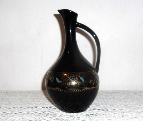 Porcelánová váza, KARAFA zlacená, ornament