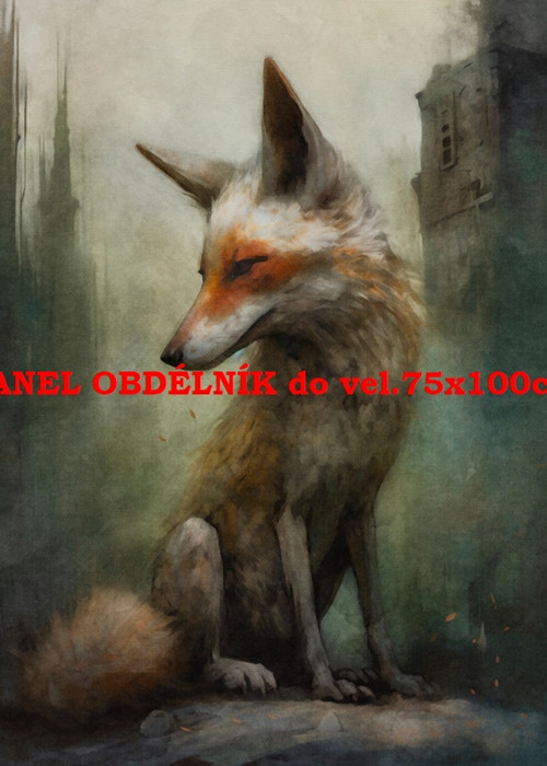 Bavlněný panel liška 18x25 cm - skladem — foto 1