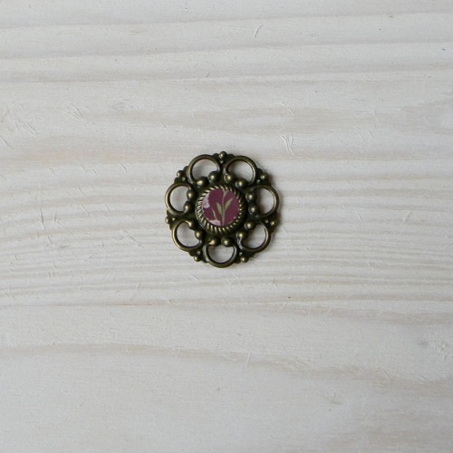 Kovový rámeček staromosaz-RM039-Ø2,5cm