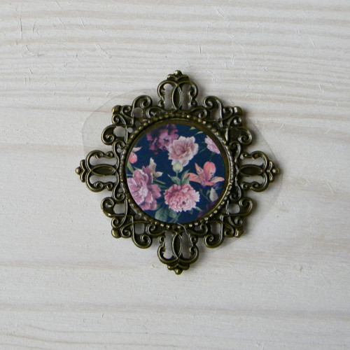 Kovový rámeček staromosaz-RM040-Ø4,6cm