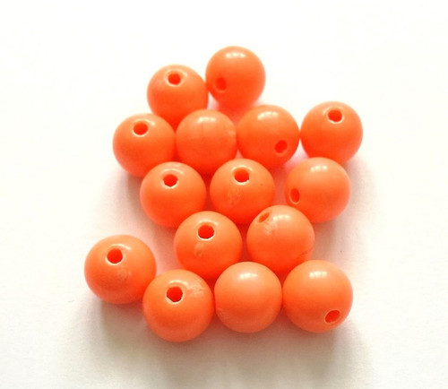 Plastové korálky Color Ø15 mm (10ks)- oranžová