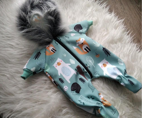 Softshellová kombinéza Baby Born 43cm - Mint