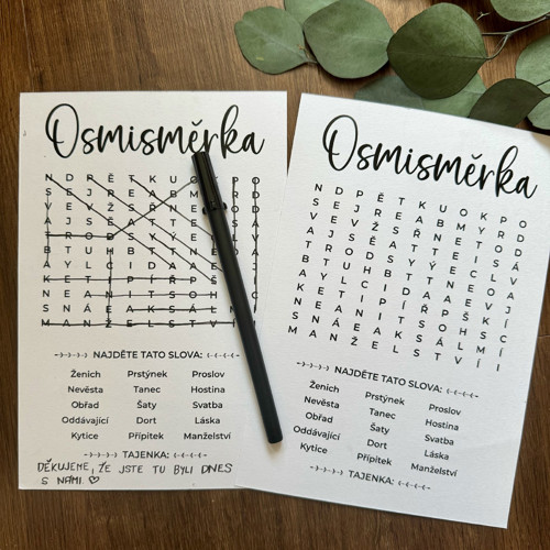 Svatební osmisměrka (PDF)
