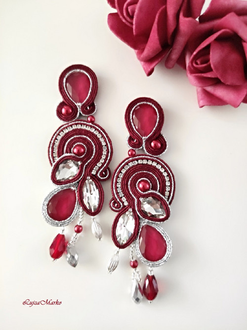 Chiara - elegantní soutache / sutaš náušnice