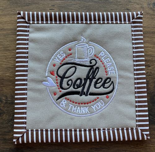 Vyšívané podkafíčko Caffee1