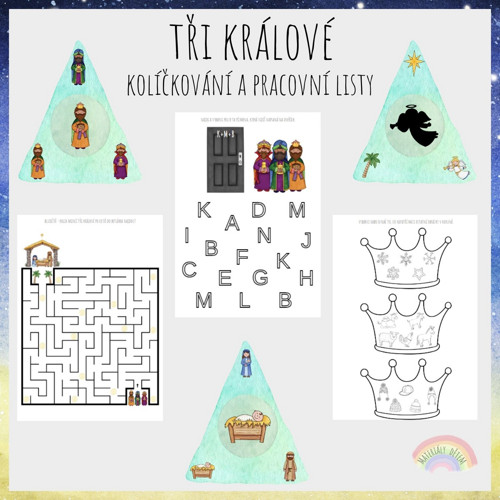 Tři králové, kolíčkování a pracovní listy