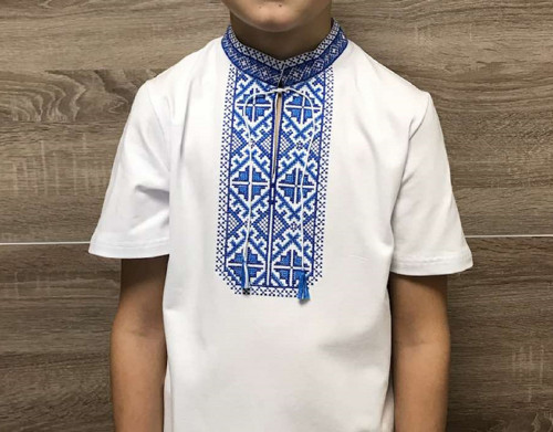 152-158 Chlapčenské folklórní tričko kratký rukáv