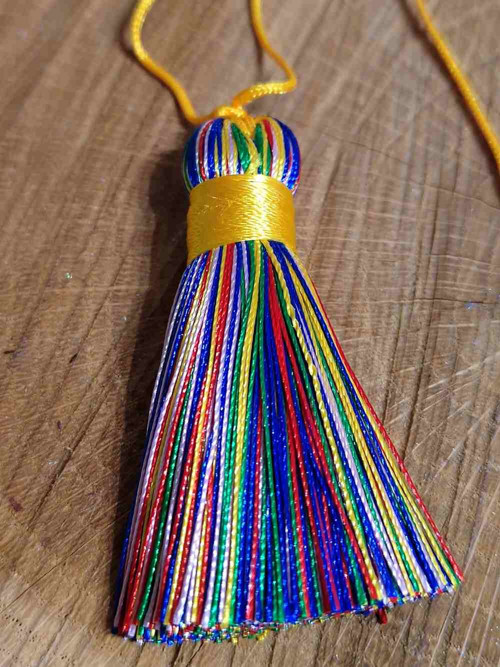 Střapec délka 60 mm barva žlutá multicolor — foto 1