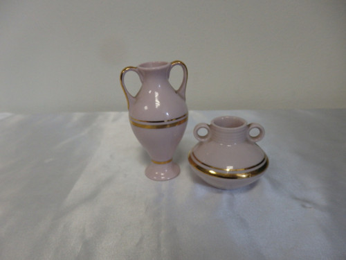 Minivázičky - růžový porcelán