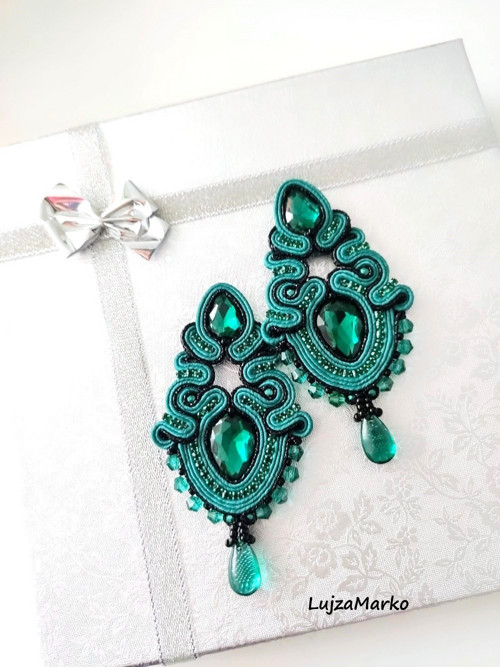 Líza - elegantní soutache / sutaš náušnice