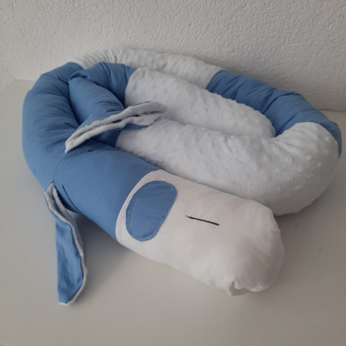 Mantinel oslíček, minky modrý dlouhá ouška