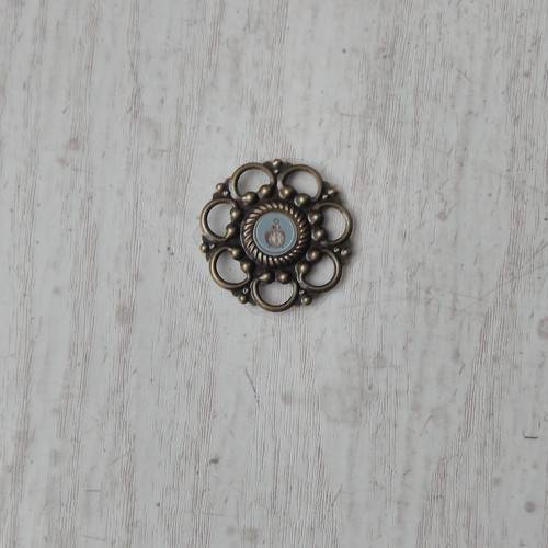 Kovový rámeček staromosaz-RM047 - Ø2,5cm