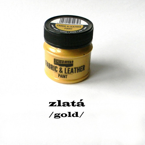 Barva na textil a kůži Pentart 50ml - zlatá