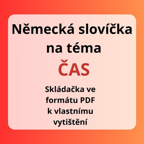 Německá slovíčka na téma Čas