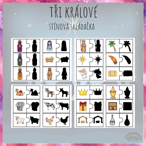 Tři králové, stínová skládačka