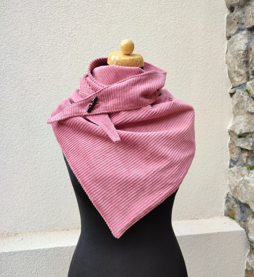 Podzimní Manšestrový Nákrčník - Růžový