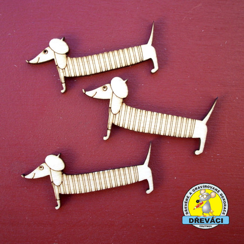 JEZEVČÍK 5 x 2,4 cm na další tvoření KV0367 B
