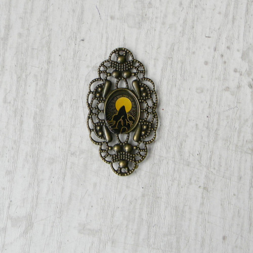Kovový rámeček staromosaz-RM051 - 5cmx3cm — foto 1