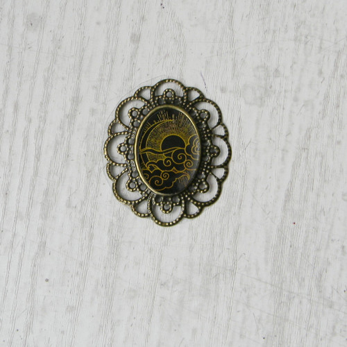 Kovový rámeček staromosaz-RM052 - 4cmx3,5cm — foto 1
