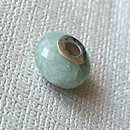 Akvamarín s velkým prúvlakem AG925 / 14x8mm N111