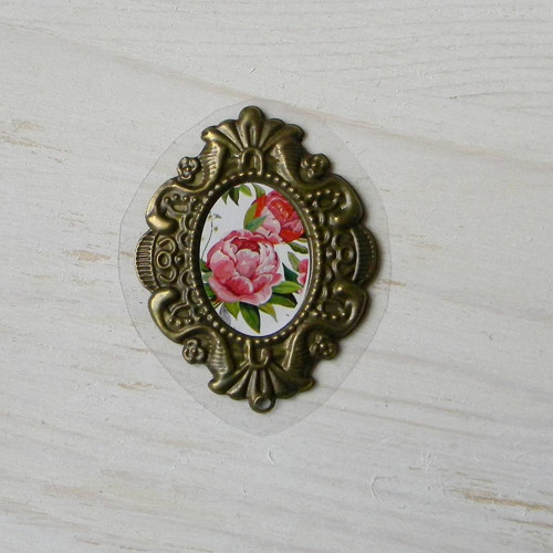 Kovový rámeček staromosaz-RM027 /4cmx5cm/ — foto 1