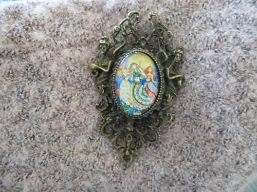 Brož - kamej /25x18mm/