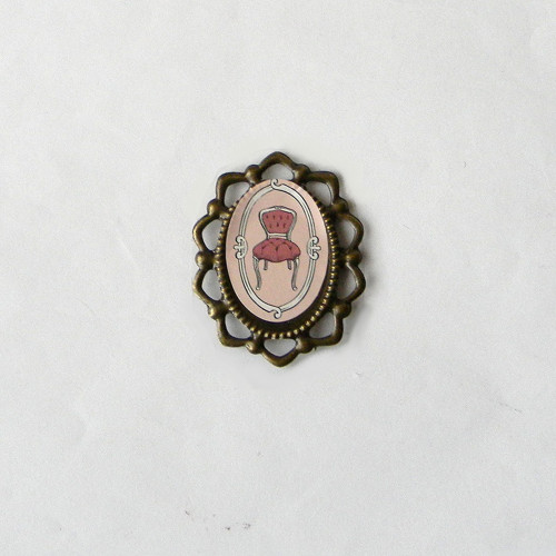 Kovový rámeček staromosaz-RM034 /3,7cmx3cm/