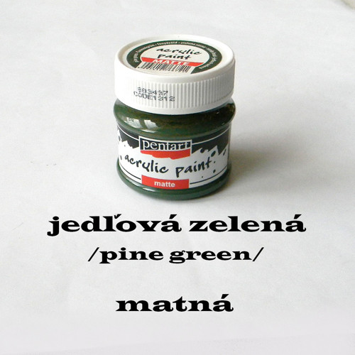 Matná akrylová barva Pentart 50 ml-jedlová zelená