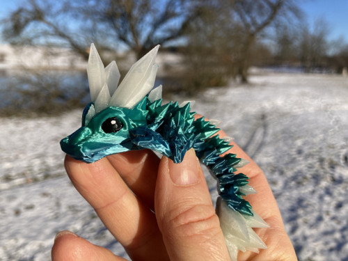 Krystalový drobeček - oceánový, 3D tisk — foto 1