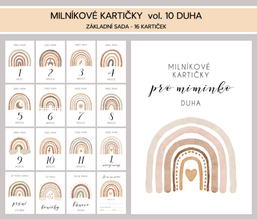 Milníkové kartičky vol.10 DUHA