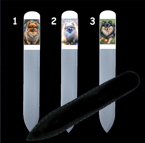Špic Pomeranian Skleněný Pilník Do Kabelky