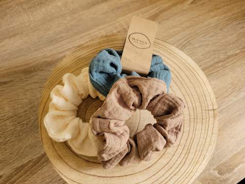 Mušelínové scrunchies