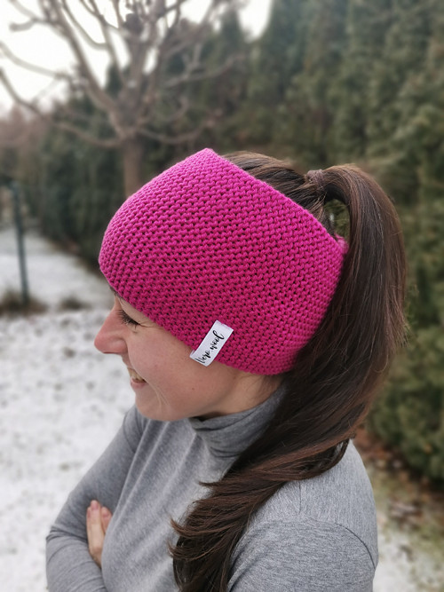 Super high čelenka - magenta