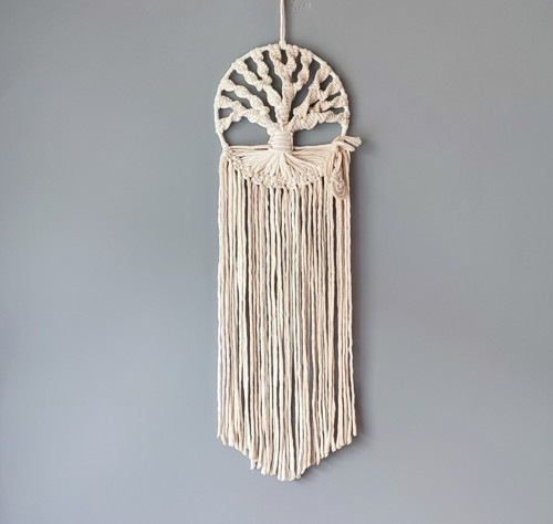 Macramé dekorace - Strom života 18 x 60 cm