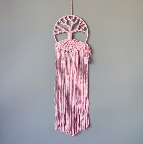 Macramé dekorace - Strom života 18 x 65 cm