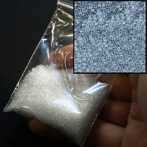 Mini kuličky skleněné (0,5-0,7mm), 20 gramů