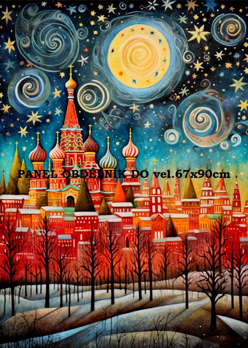 Bavlněný panel Moskva 21x30 cm - skladem — foto 1