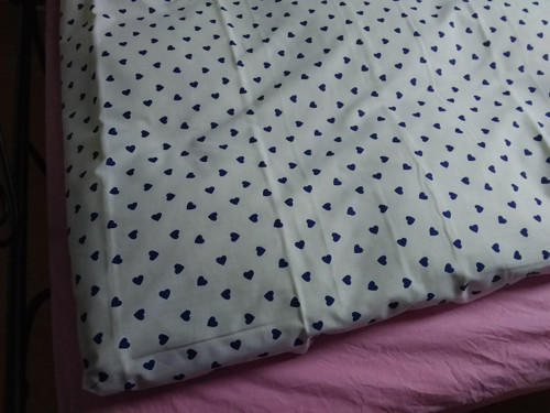 Povlečení modrá srdíčka na bílém