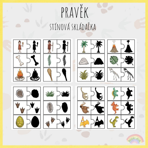 Pravěk, stínová skládačka