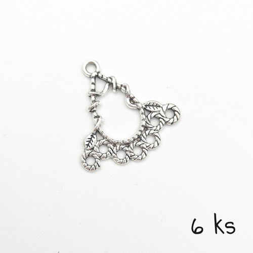 Ramínko s 5 očky 25x25 mm, 3 páry