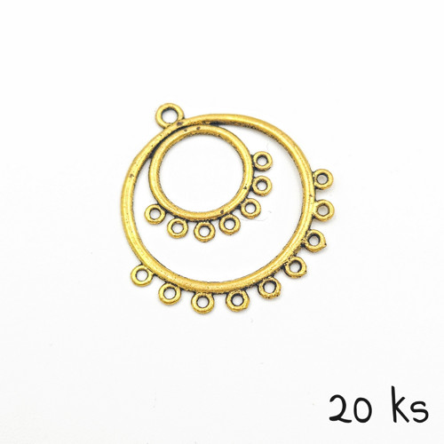 Ramínko - dva kruhy 35x37 mm, 10 párů