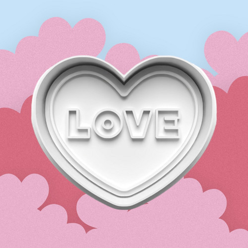 Vykrajovátko LÁSKA - srdce LOVE