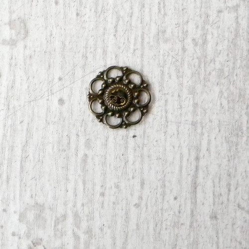Kovový rámeček staromosaz-RM055 - Ø2,5cm — foto 1