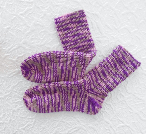 Ponožky délka chodidla 20 - 21 cm fialový melír