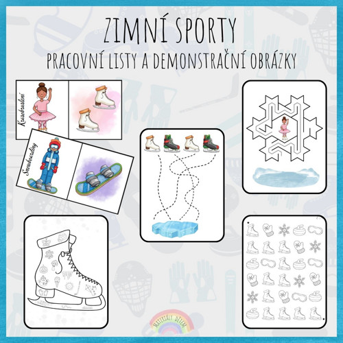 Zimní sporty, pracovní listy