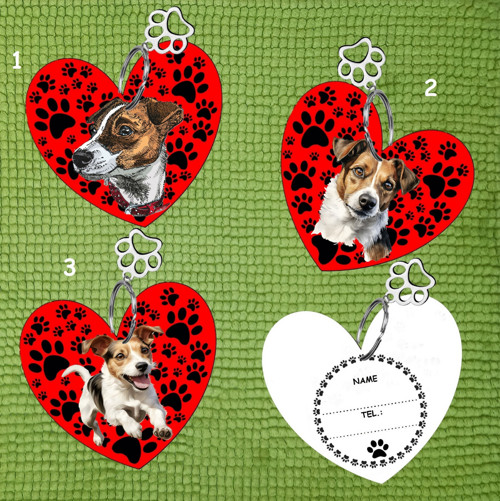 Jack Russell Teriér Psí Známka Srdíčko