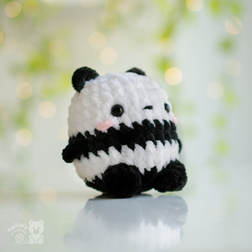 Figurka Bílá Háčkovaný Medvídek Panda Od Nellies Plushies Fler Cz