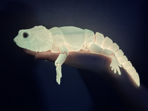 Agama Vousatá - 26 cm - 3D Tisk SVÍTÍCÍ — foto 1